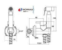 MONOMANDO EMPOTRADO CON DUCHA HIGIENICA BIDE BORRAS